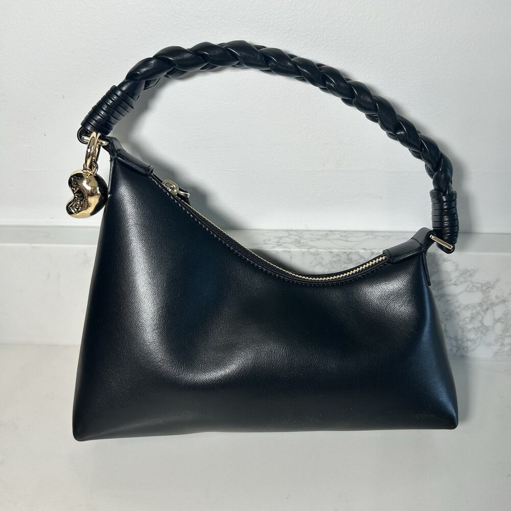 Aupen Nirvana Calfskin Leather Shoulder Bag Noir Black Taylor Swift EUC